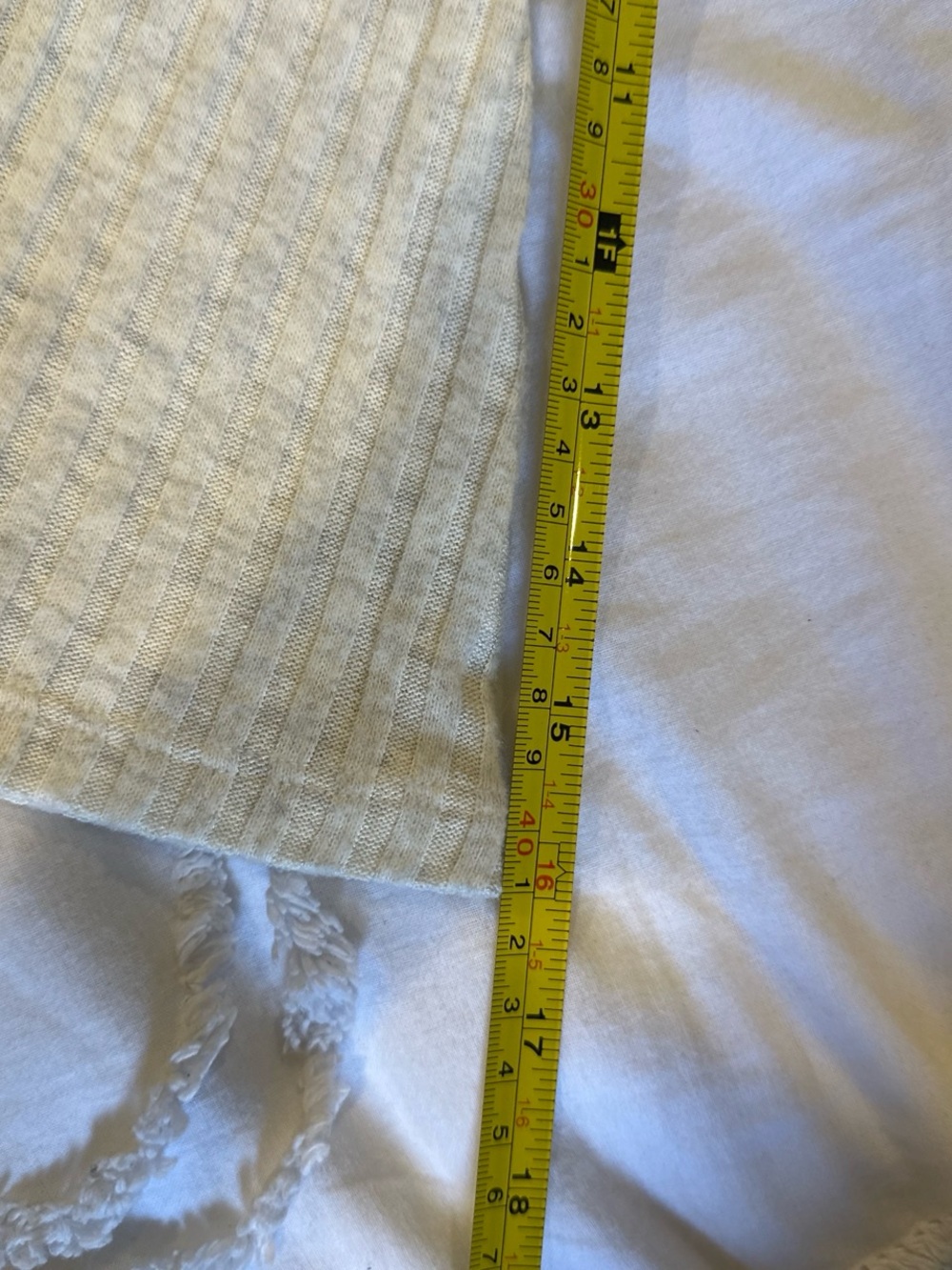 Lulu's Light Cream Ribbed Button Tie-Front Cardigan - Picture 4 of 4
